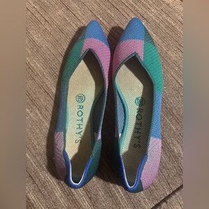 Rothy's The Point flats in the limited edition "Sugared Berry" plaid